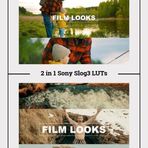 2 in 1 Sony Slog3 LUTs Pack - Dual Cinematic Color Grading Presets for Sony Slog3 Footage - Perfect for Filmmakers and Video Editors